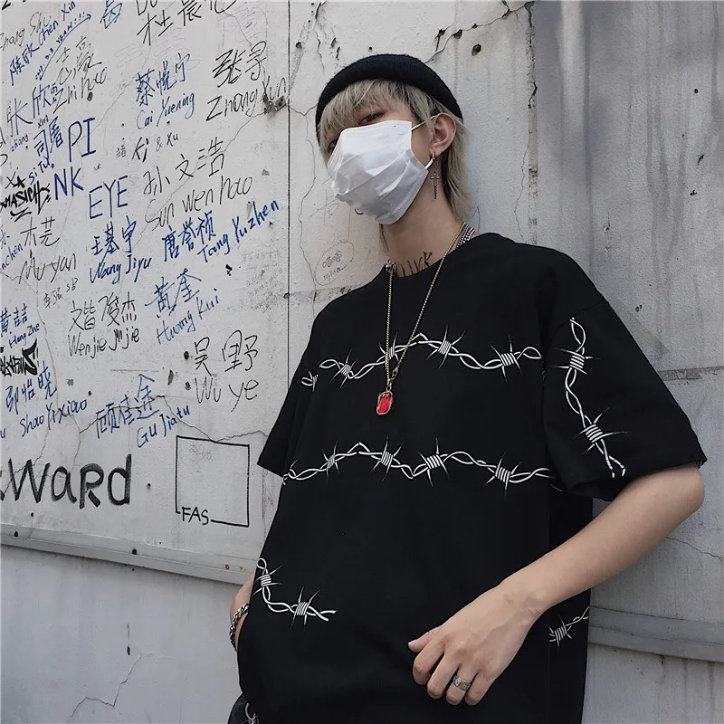 Harajuku футболка Для женщин мода печатных уличная прикольная футболка женская Повседневное с О-образным вырезом летние шорты рукавом Для женщин s Костюмы