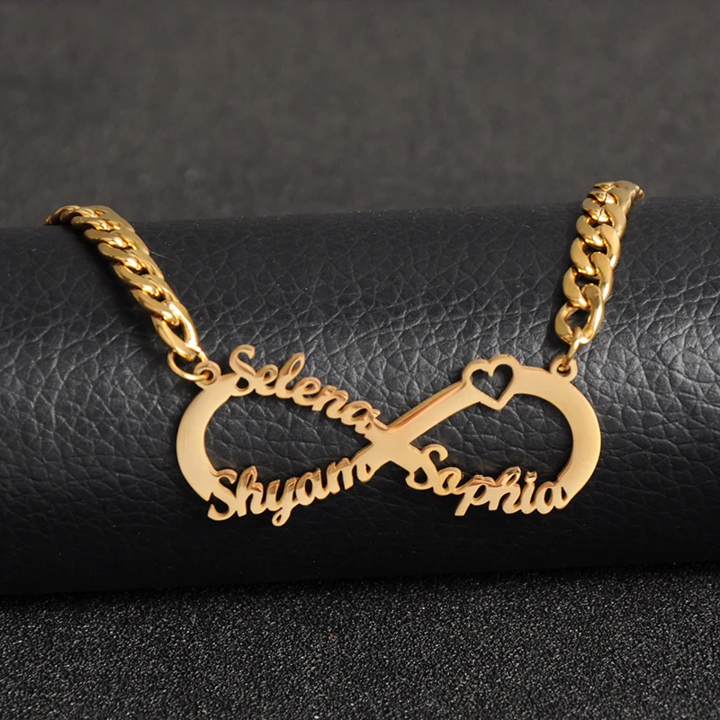 Золотой белый Снаряженная Цепь чокер пользовательское имя кулон ожерелье