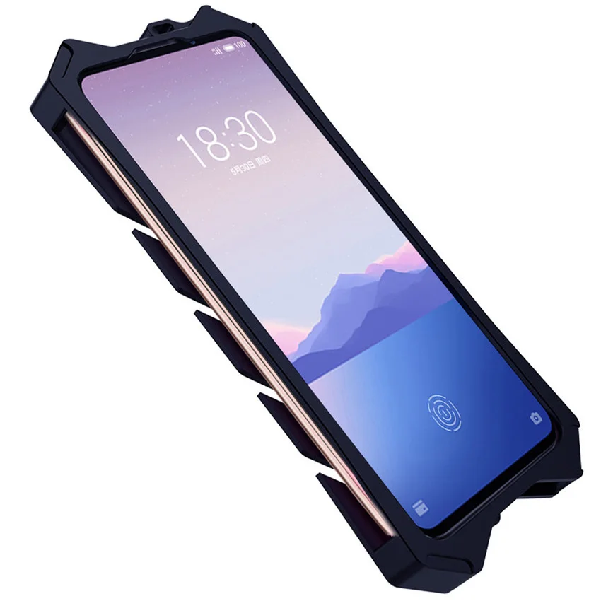 

For Meizu 16xs Original ZIMON Shockproof Heavy Duty Armor Metal Aluminum Phone Case For Meizu 16Xs 16s pro Case