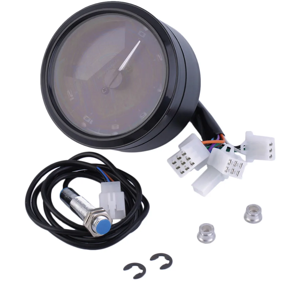 Новый 2018 12000 RMP kmh/mph Универсальный ЖК-цифровой одометр спидометр тахометр