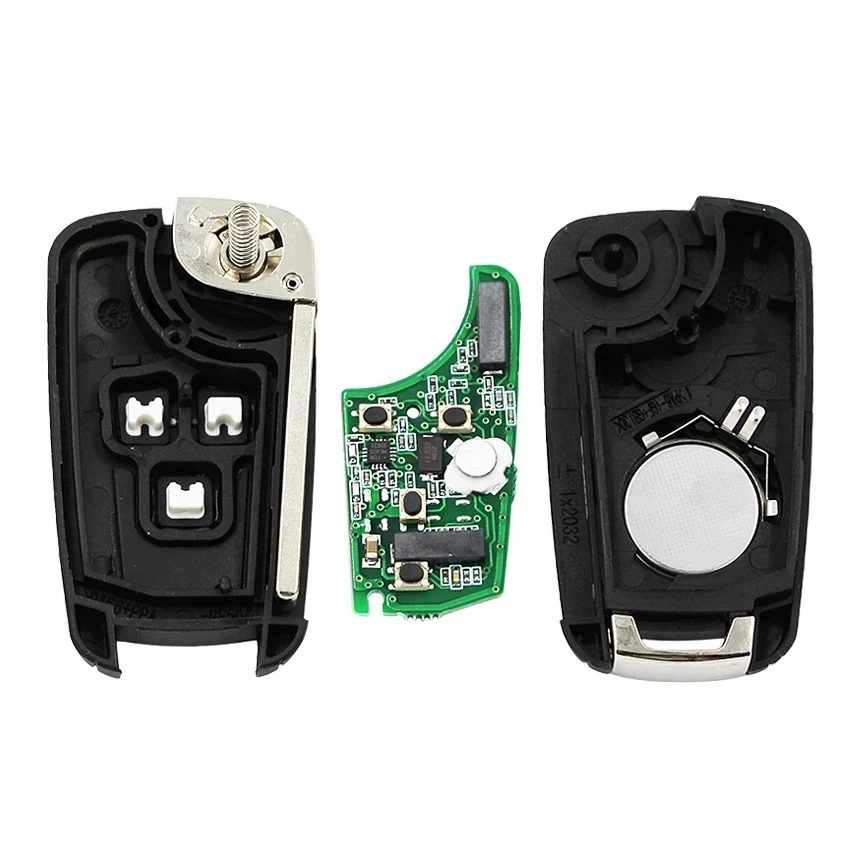 Дистанционный ключ KEYECU без ключа-Go 433 МГц ID46 2B 3B для Chevrolet Cruze Opel Vauxhall Astra J Zafira C Insignia