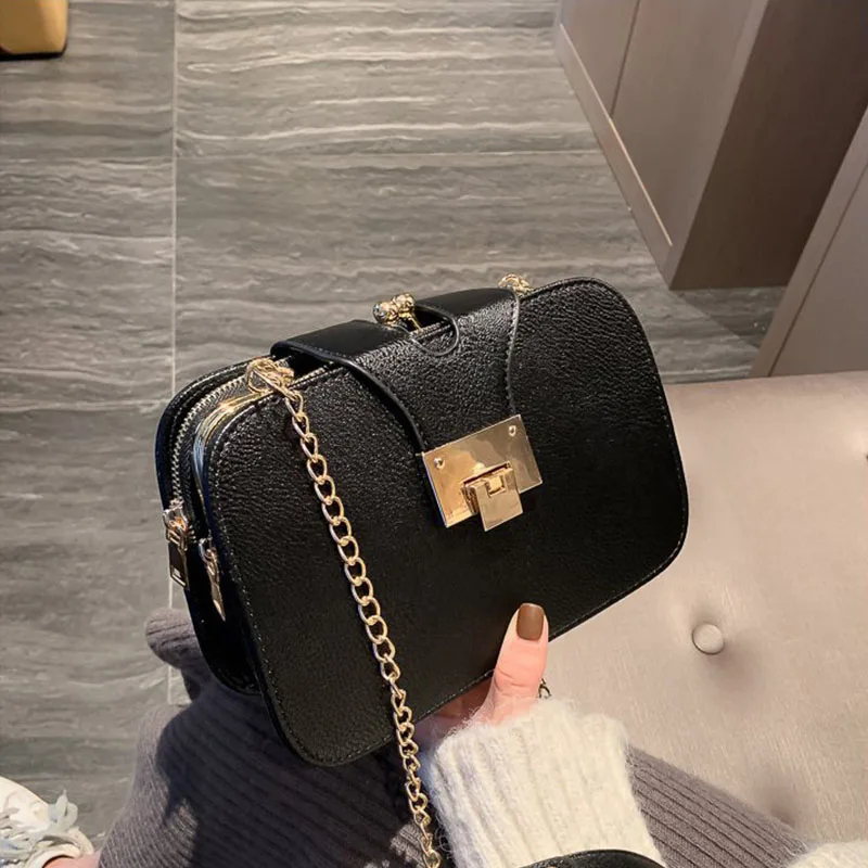 

Multifunctional Woman' s Bag with 3 Pockets Exquisite All-match Shoulder Bag Elegant Large Capacity Crossbody Bag Phone Coin Bag