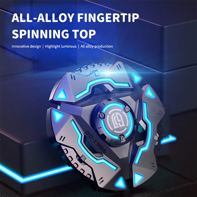 

High Quality Luminous Fidget Spinner Metal Alloy Mechanical Fingertip Spinning Gyro Fingertip R188 Bearing Adult AntiStress Toy