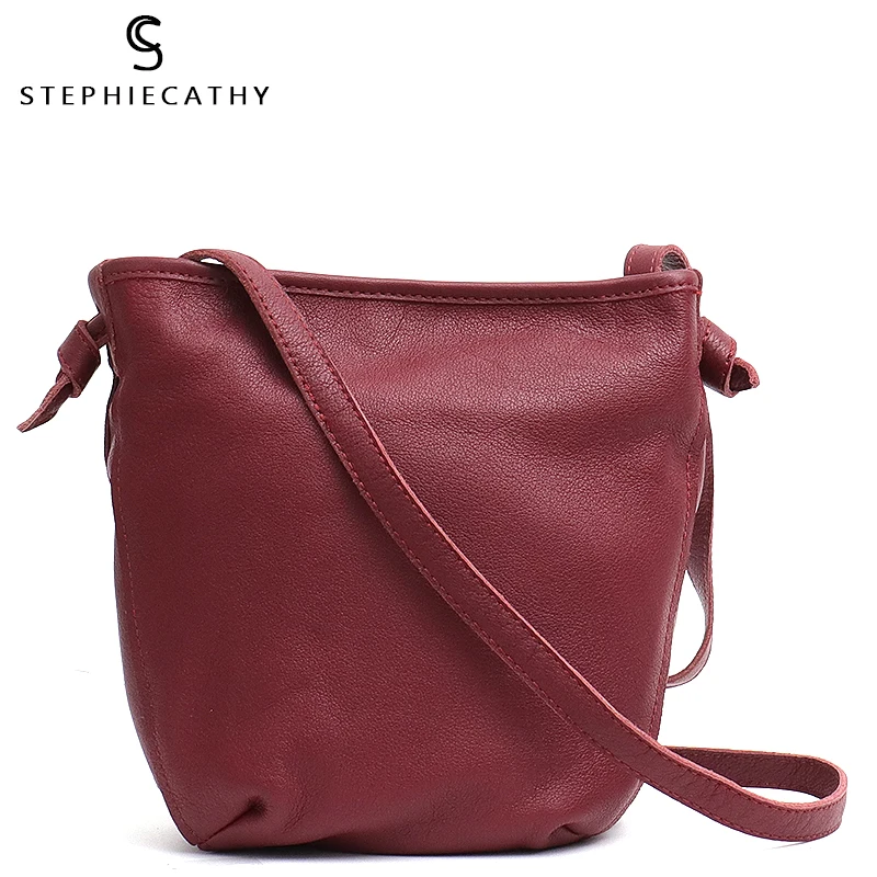 SC женская сумка мессенджер из натуральной кожи с длинным ремешком Маленькая