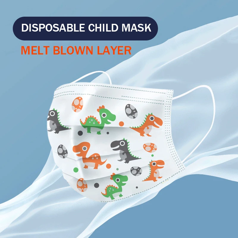 Пылезащитная и дышащая трехэтажная детская маска из нетканого материала|Маски| |