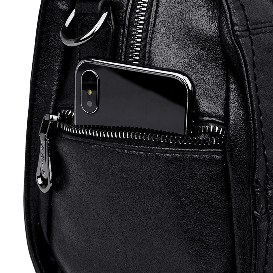 Женский рюкзак из мягкой кожи школьные ранцы для книг девочек подростков