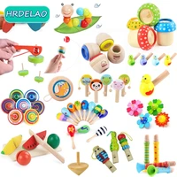 baby montessori caterpillar whistle 3d rattle horn sand hammer wooden toys mathematic training early intellectual learnings toys
