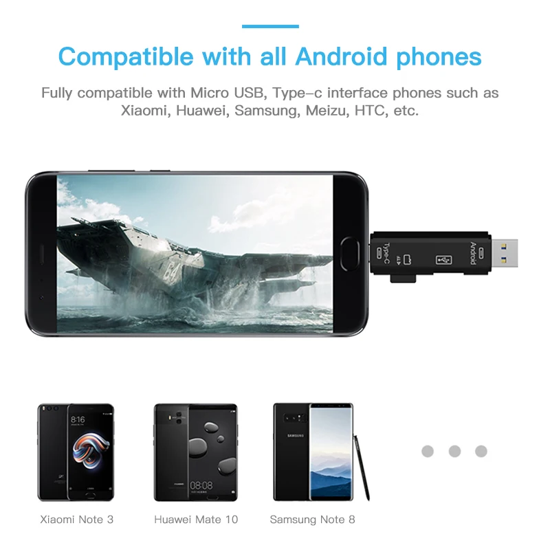 KUULAA все в одном Type C USB 3 0 Micro адаптер SD/ TF кардридер OTG Andriod PC внешний мульти памяти |
