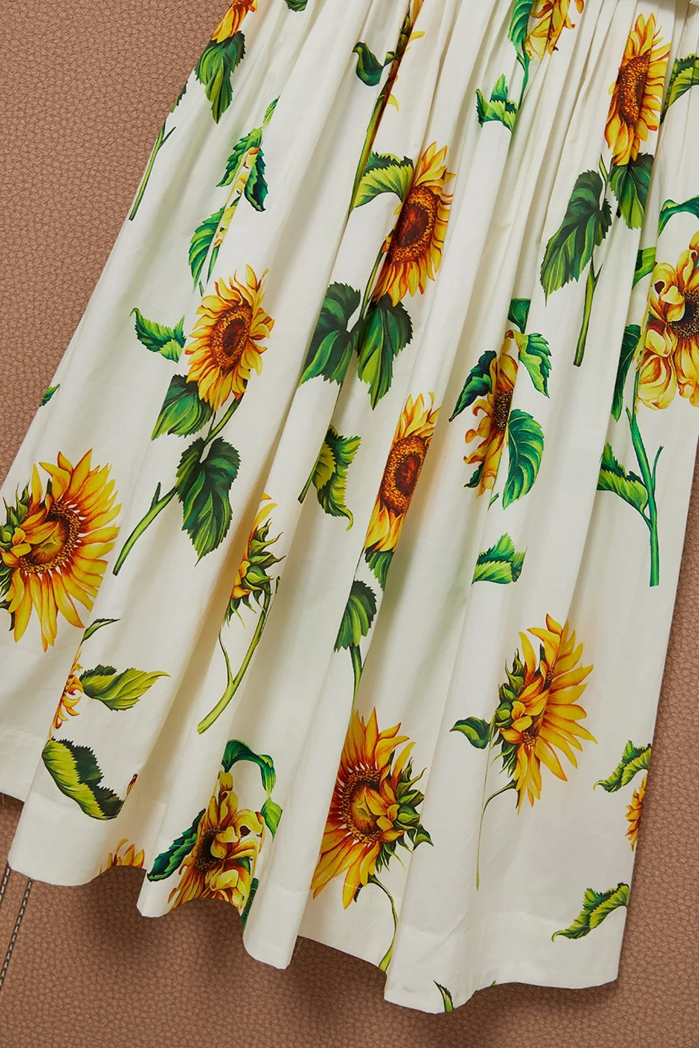 

Runway Designer 100% Cotton Women Dress Summer 2021 Elegant Short Sleeve Flower Print Pocket Prom Dresses Festa Vestidos