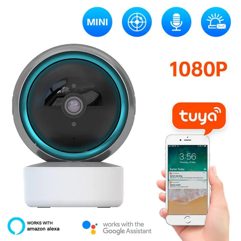 

Умная IP-камера Tuya 1080P с поддержкой Wi-Fi и функцией автослежения
