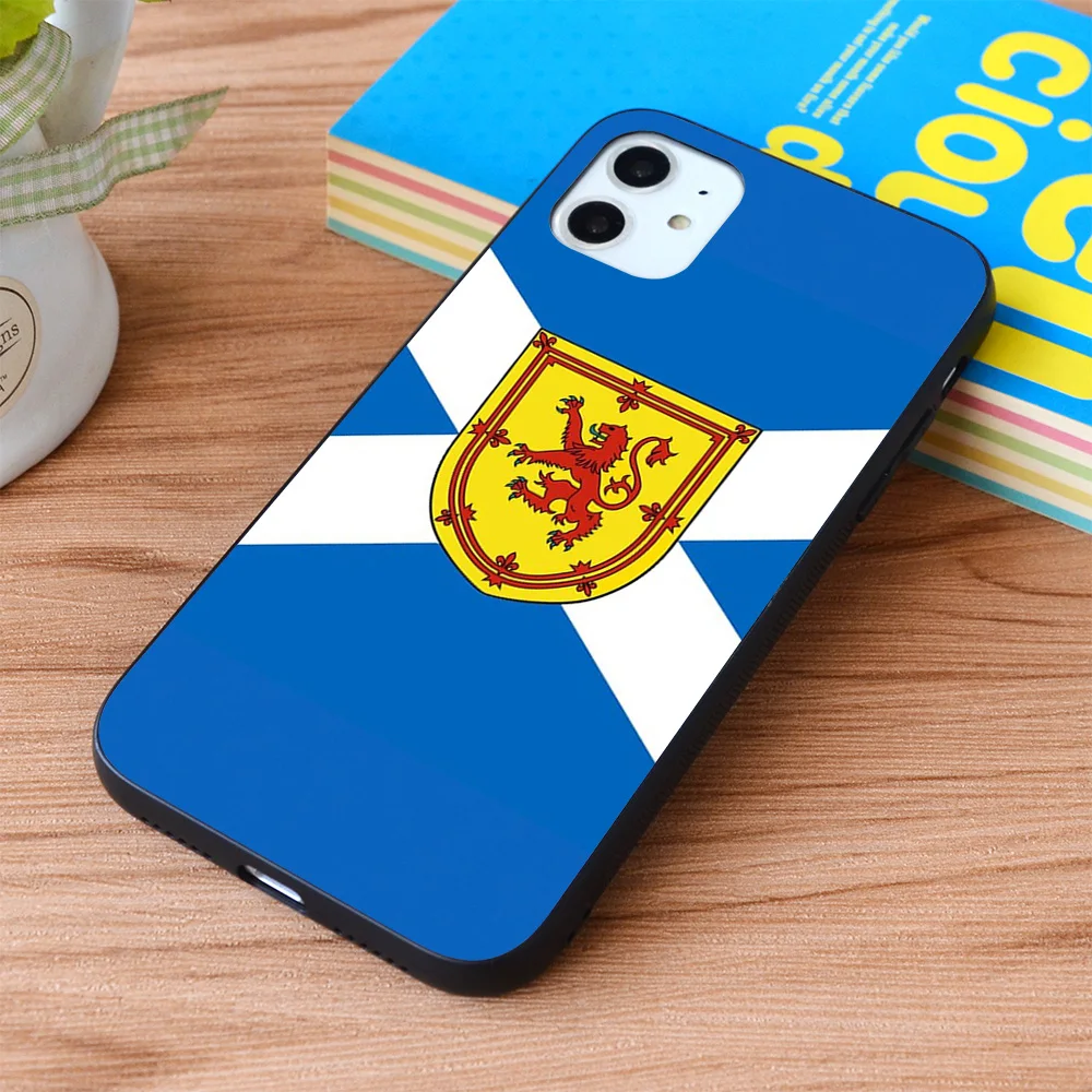 

For iPhone Scotland Flag (unofficial) - Horiz Soft TPU border Apple iPhone Case