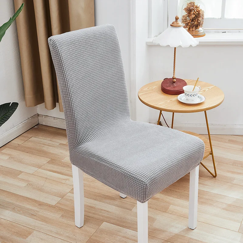 

Nordic spandex Dining room chair cover elastic kitchen hotel banquet home wedding decoration Stretch thick seat cover 1/2/4piece