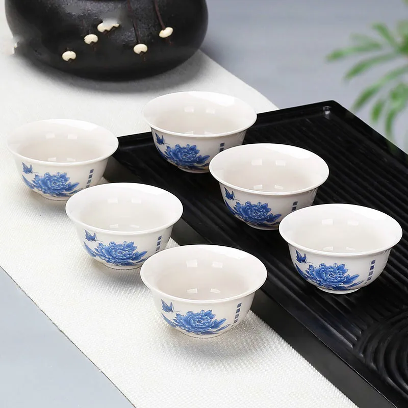 Японская маленькая чаша для чая Красивая Застекленная кость чайный набор из