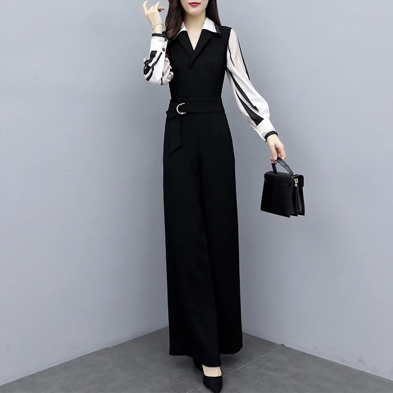 Han edition модные женские комбинезоны весна 2020 Новый Повседневный черный комбинезон