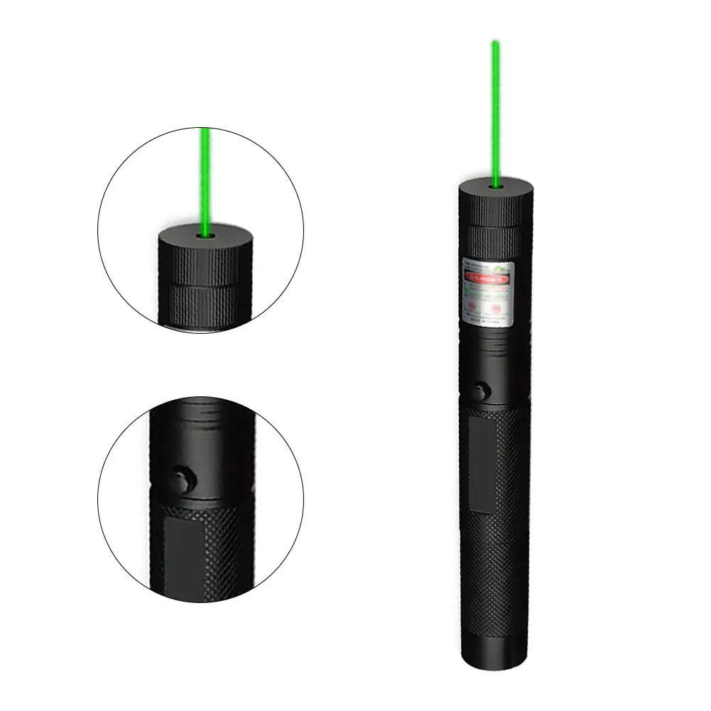 

Green Laser Pen Black Strong Visible Light Beam Laserpointer 303 Sight Focus Laster Pointer Pen Travel Indicator USB Flashlight
