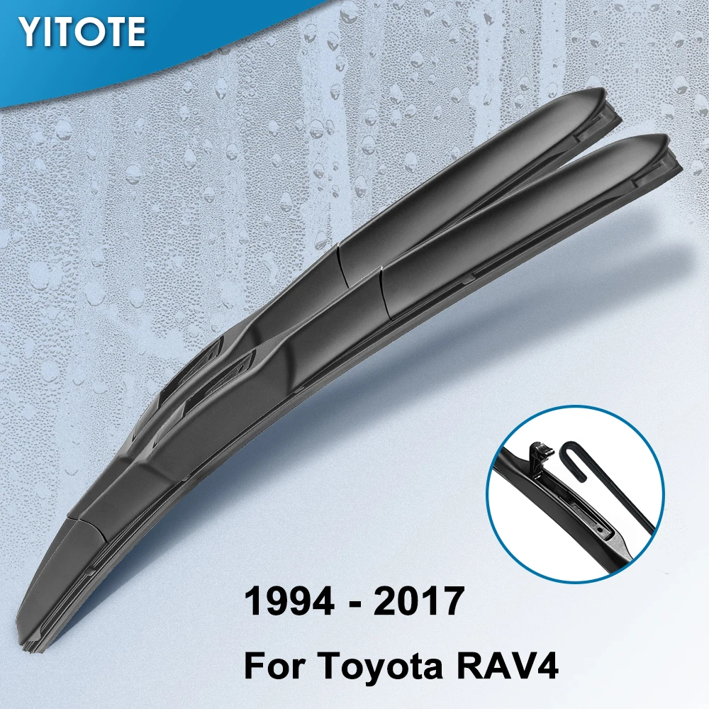 Гибридные щетки стеклоочистителя YITOTE для Toyota RAV4 подходят крючковых рычагов с 1994