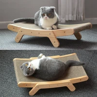 cat scratcher lounge bed wooden frame cat claw pads scratching board anti scratch toys scraper for cats