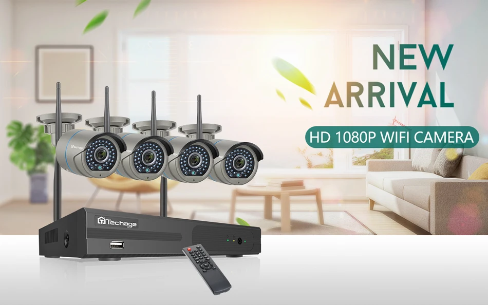 H.265 8CH 1080P 2MP Беспроводная NVR система видеонаблюдения двухсторонняя аудио ИК уличная WiFi ip-камера P2P комплект видеонаблюдения 1 ТБ HDD