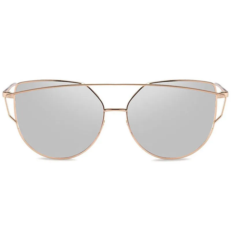 RBROVO, классические женские солнцезащитные очки Cateye, винтажные яркие цвета, металлические очки, уличные очки для покупок, UV400 - Цвет линз: GoldSilver