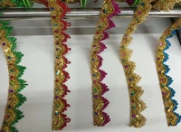 5yardlot 3 5cm new colorful sequin beaded lace trims for costumegownsdancing dressesdiy crafts african lace fabric