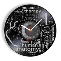 doctor nurse medical healthy vinyl record wall clock human anatomy decor modern design hanging watch nurse practitioner gift