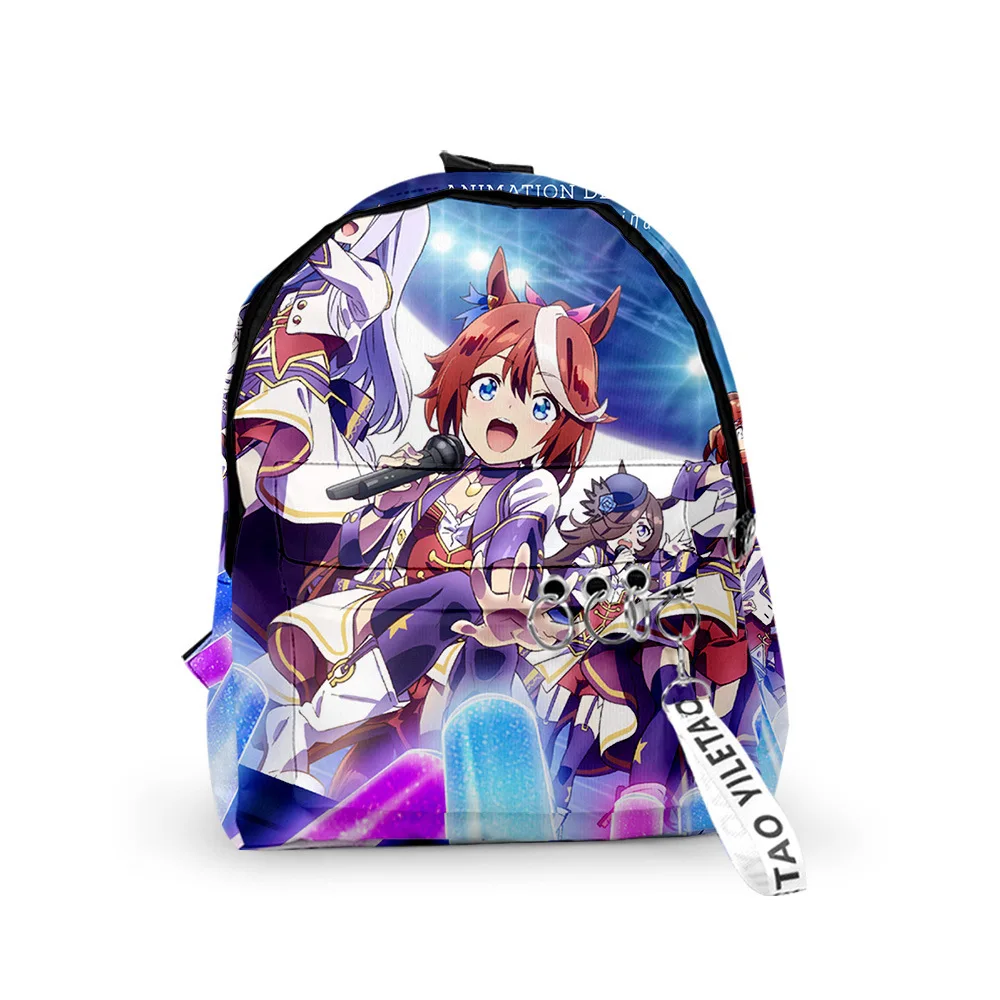 

Luxury Harajuku Pretty Derby School Bags Boys/Girls Fashion Small Bags 3D Printed Oxford Waterproof Key Chain Notebook Backpack