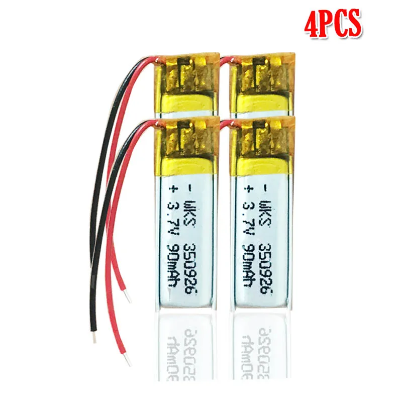 4pcs 3,7 в 90 мАч 350926 литий-ионный полимерный аккумулятор для плеера MP3 MP4 MP5 gps DVD планшет Bluetooth Камера li-po ячейка - Цвет: 4pcs