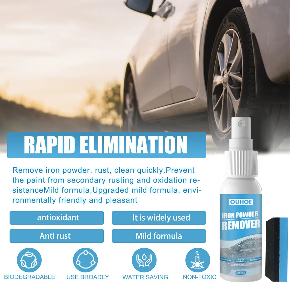 

30ml Rust Remover + Sponge 10.8*2.8cm Caring Cleaning Derusting Cleaner Tool