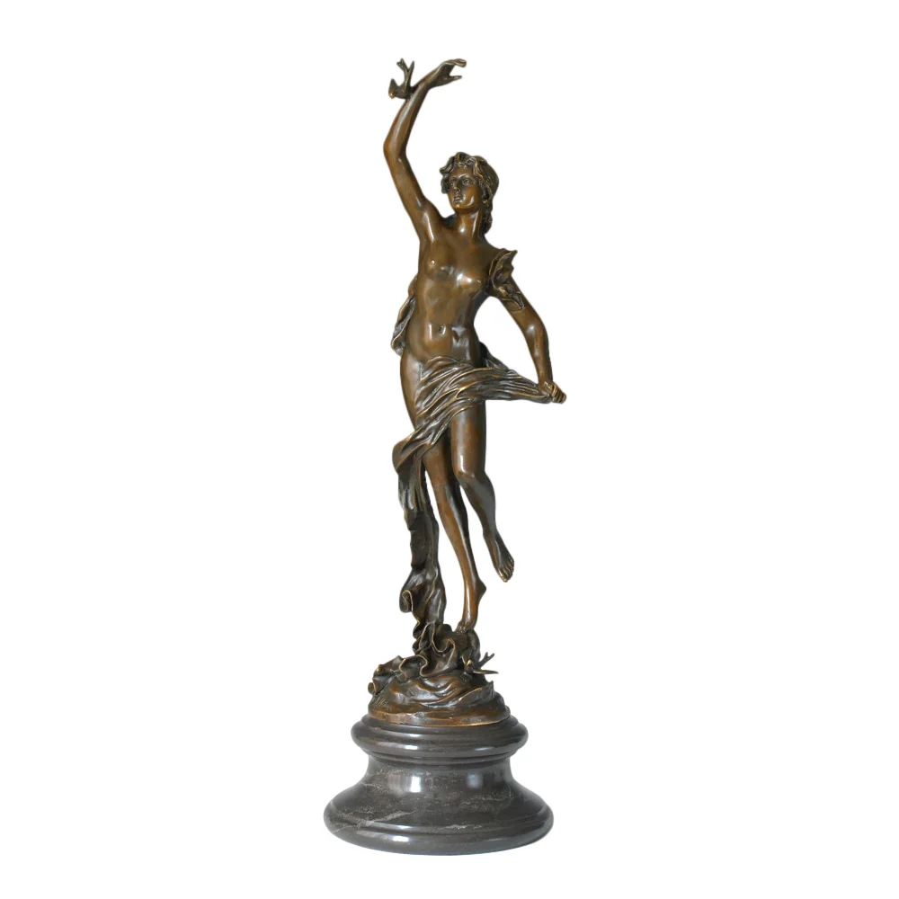 

Bronze Sculpture Spring Goddess Statue Home Decoration Large Greek Antique Bare Sexy Woman Art High-end Gifts