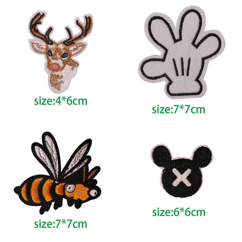 Нашивка-аппликация для одежды с изображением пчелы рождественского оленя | Дом и