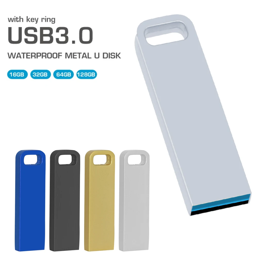

Высокоскоростной USB флеш-накопитель, металлический флеш-накопитель, 16 ГБ, 32 ГБ, 64 ГБ, 128 ГБ, 256 ГБ, флешки, водонепроницаемый USB-накопитель 3,0, ка...