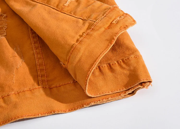 

Sleeveless Denim Vest Orange Button Vest Male