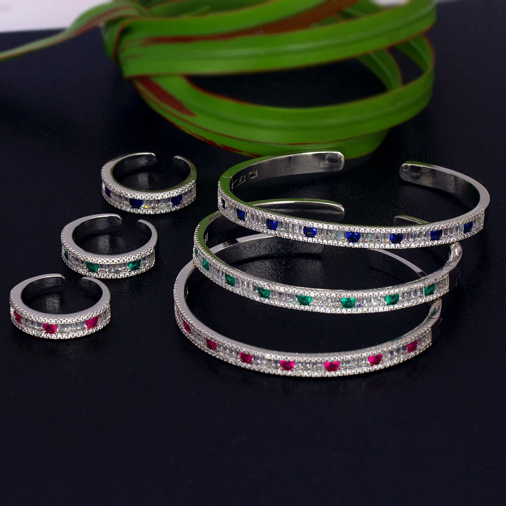 Комплект из кольца и браслета с фианитом|Ювелирные наборы| |