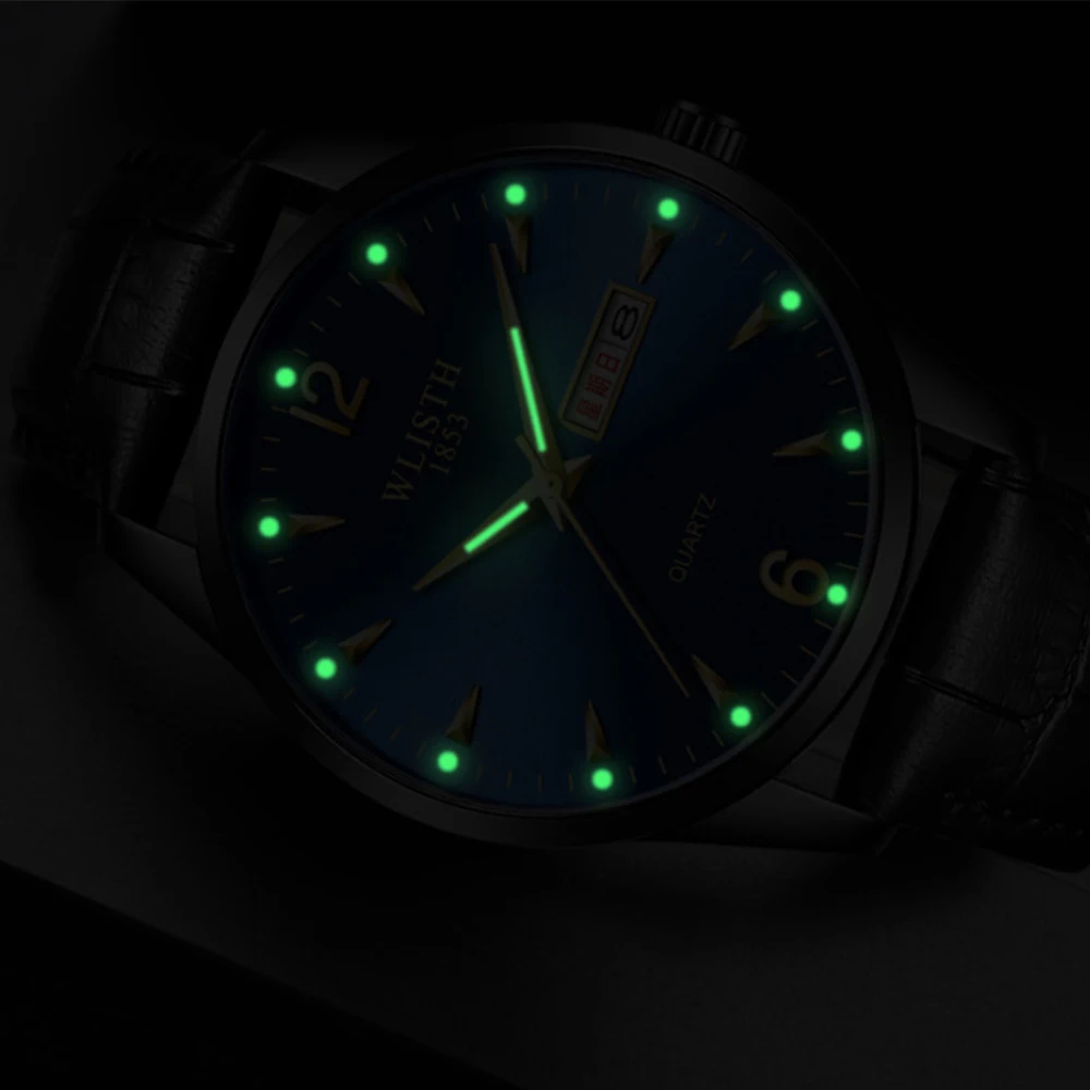 

2020 Men Watch Steel Belt Fashion Double Calendar Night Light Waterproof Student Quartz Stainless Business Women Gold Watches