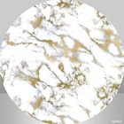 Круглый фон крышка бело-золотые Мрамор фон для фотосъемки с изображением для детей День рождения торт баннер фото студия круг Photocall