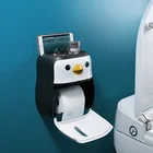 Водонепроницаемый настенный держатель для туалетной бумаги, полка, лоток для туалетной бумаги в виде пингвина, коробка для хранения в рулоне, креативный лоток, коробка для салфеток