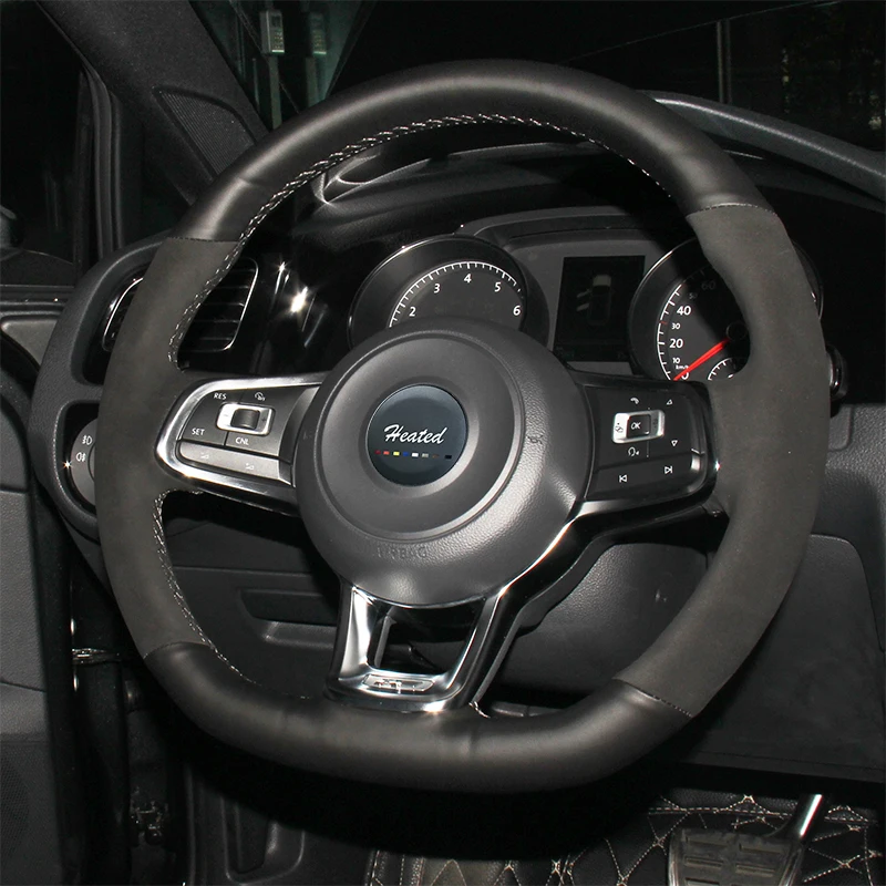 Чехол на руль для Volkswagen Golf 7 GTI R MK7 VW Polo Scirocco 2015 2016 чехол руль|steering wheel cover|wheel coveron the