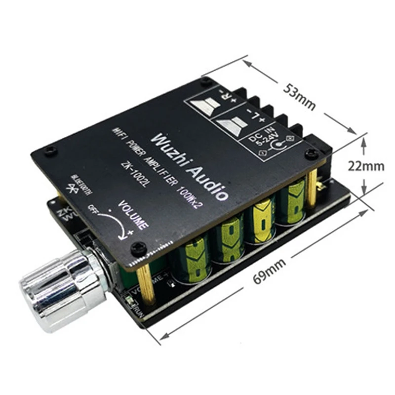 ZK-1002L Мини Bluetooth 5 0 DC 5-24V беспроводной o цифровой усилитель мощности стерео плата