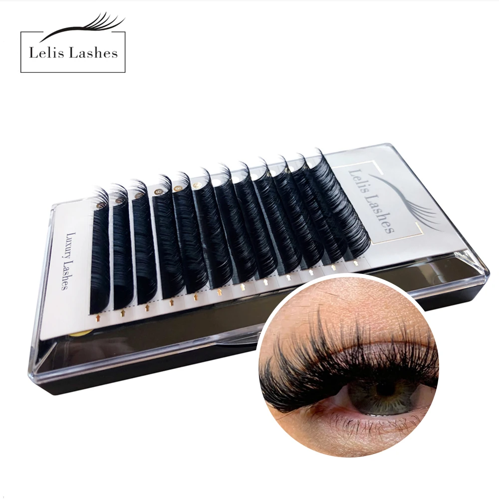 

Lelislashes handmade false eyelashes faux cils Individual russian volum classic soft eyelash extension mega lashes