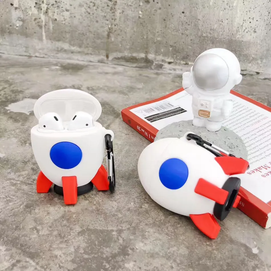 3D чехол для наушников s для AirPods, силиконовый чехол с милой собачкой из мультфильма, чехол для Apple Air pods 2, забавный чехол для наушников, кольцевой ремешок