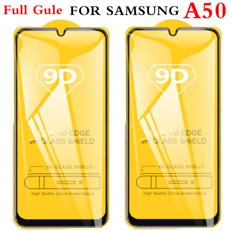 Original 9D Full Cover Protective Glass On Galaxy A50 A 50 Temper Glas Screen Protector For Samsung Galaxya50 Phone Safety Film |