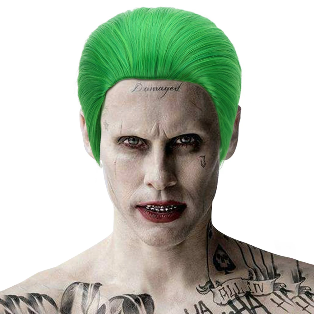 

Green Blond Cosplay Synthetic Hair Wigs for Men Girls Party Costume Halloween Comic Movie