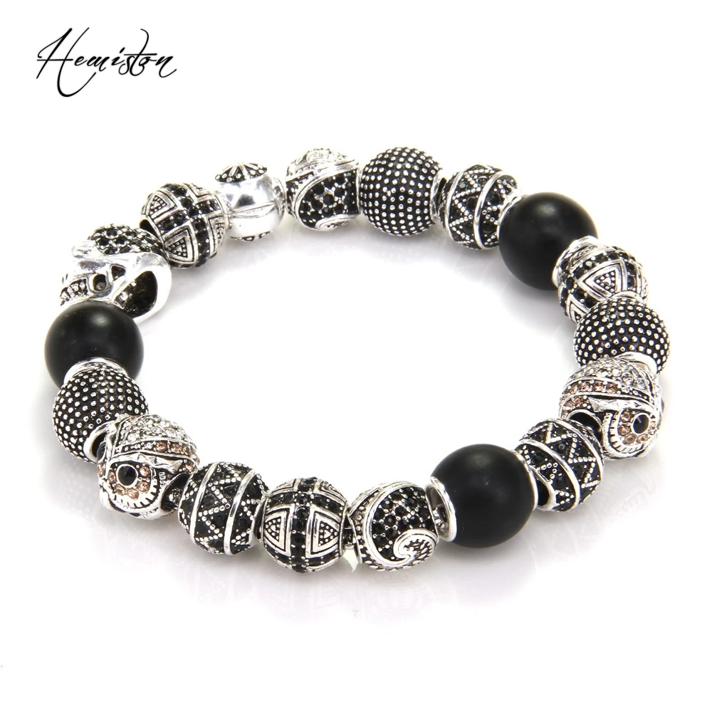 

Thomas Style KM Bead Bracelet With OWL, Cross, MAORI , Zigzag, Skull Beads, Rebel Heart Bracelet For Men TS KB535