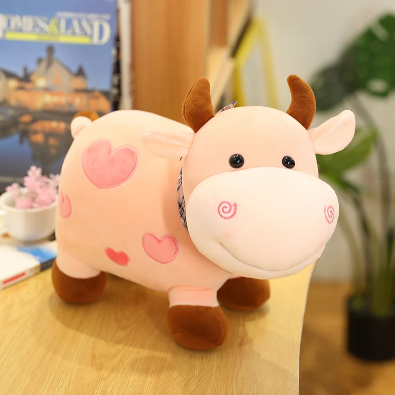 

Hot Nice 25cm/30/40cm New Plush Cow Toy Cute Cattle Plush Stuffed Animals Cattle Soft Doll Kids Toys Birthday Gift for Children