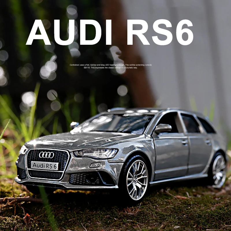 

1:36 Scale Audi RS6 Station Wagon Diecast Alloy Metal Luxury Car Model Pull Back Car for Children Toys with Collection