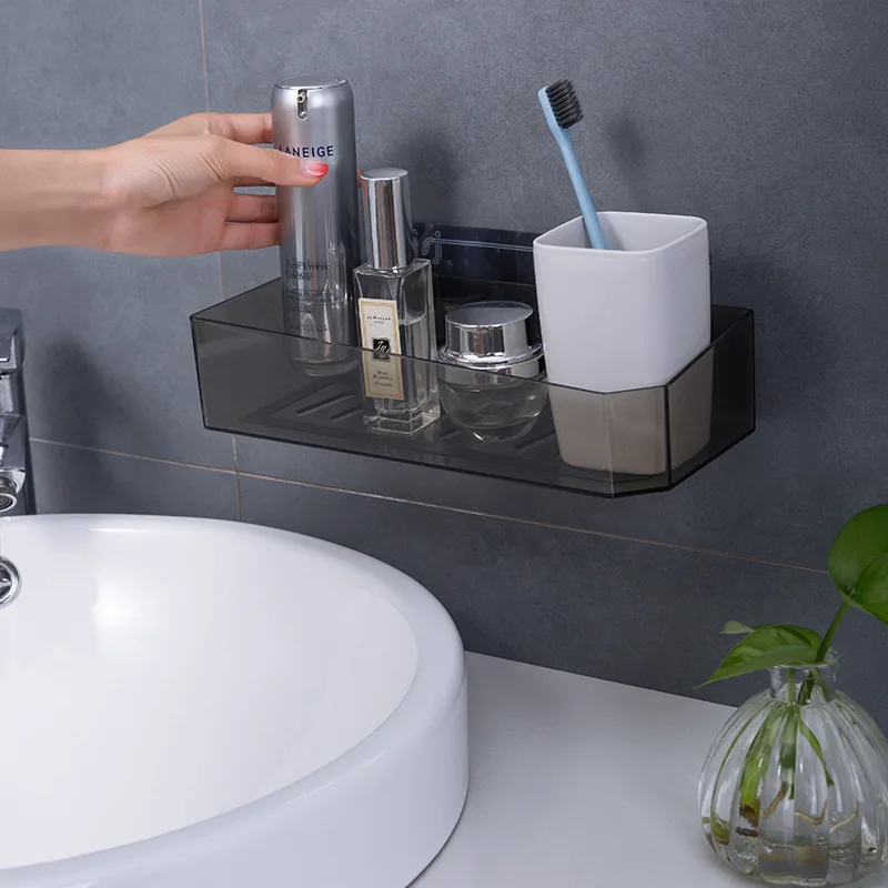 

Bathroom Shelves Wall Mount Storage Rack Plastic Free Perforation Kitchen Toilet Toilet Organizer Storage Rack storage rack