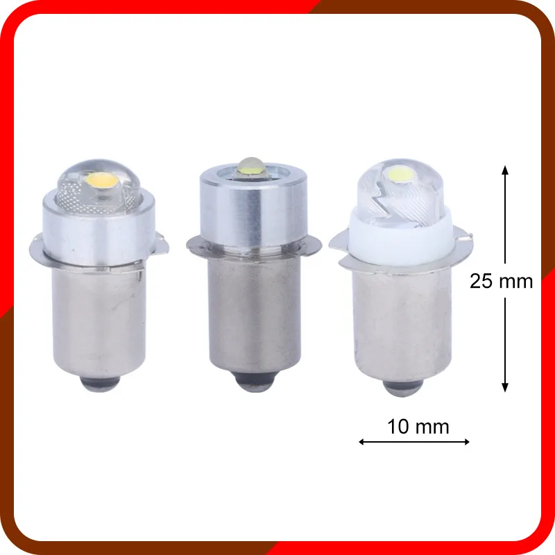 

P13.5S 0.5-3W LED For Focus Flashlight Replacement Bulb led Torches Work Light Lamp Lumen DC 3V -30V Warm/Pure White