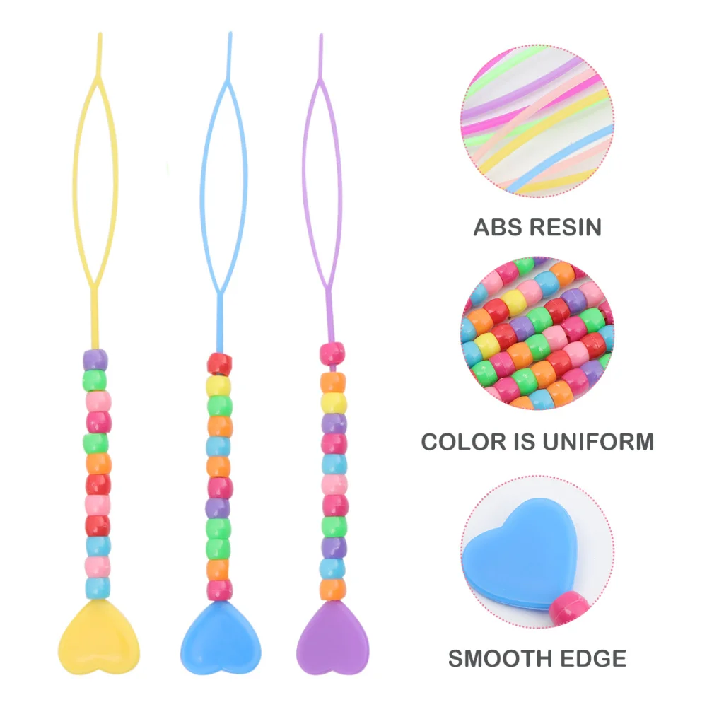 

12PCS Lovely Hair Needle Portable Hair Braid Needle Manual Hair Bun Tool Special Braid Hair Tool for Kids Use with Beads (