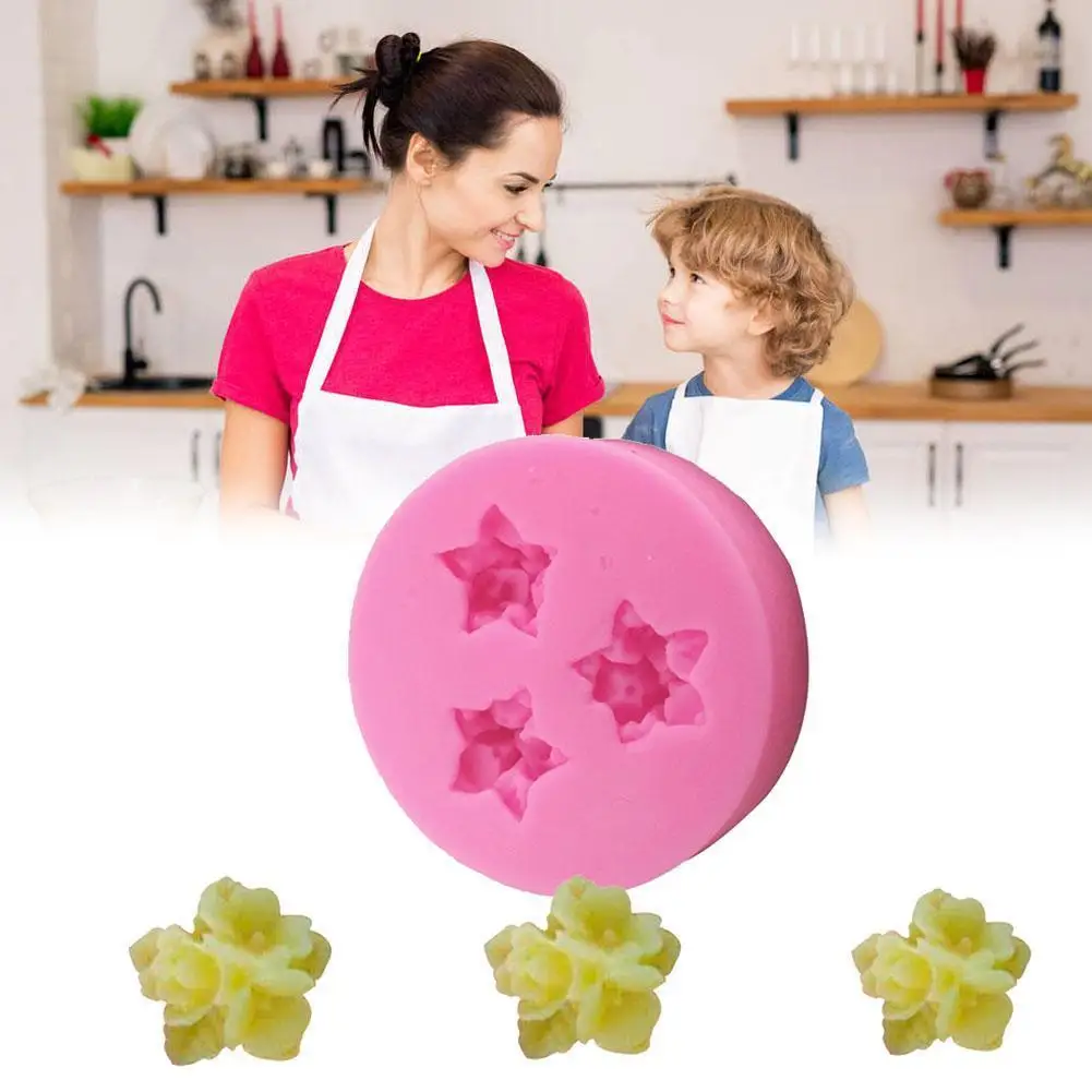 

Mini flower shape silicone mold soft candy cake decorated chocolate polymer clay Products resin Kitchen Baking J4P8