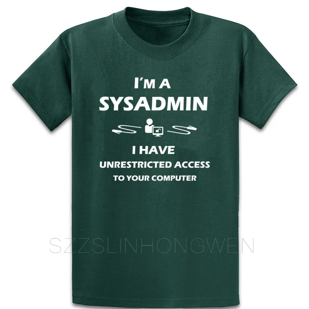 Proud Sysadmin футболка аутентичная весна осень вырез лодочкой хлопок печать
